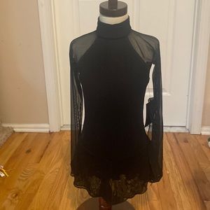 Girls Brad Griffies Figure Skating Dress in Black Size Child Small NWT